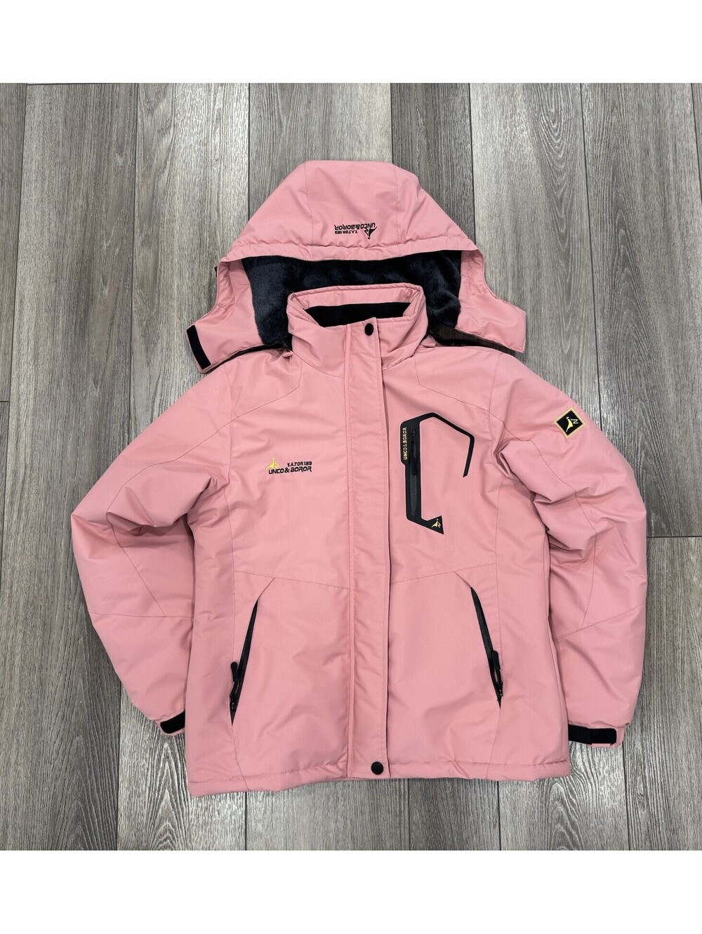 Moerdeng Jacket Womens Small Pink Teddy Lined Waterproof Performance Coat